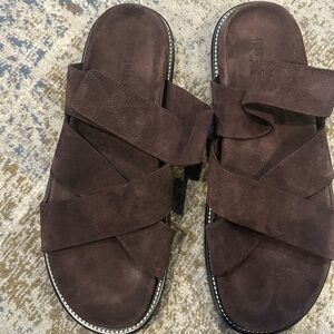 Todd Snyder Dark Brown Suede Sandals